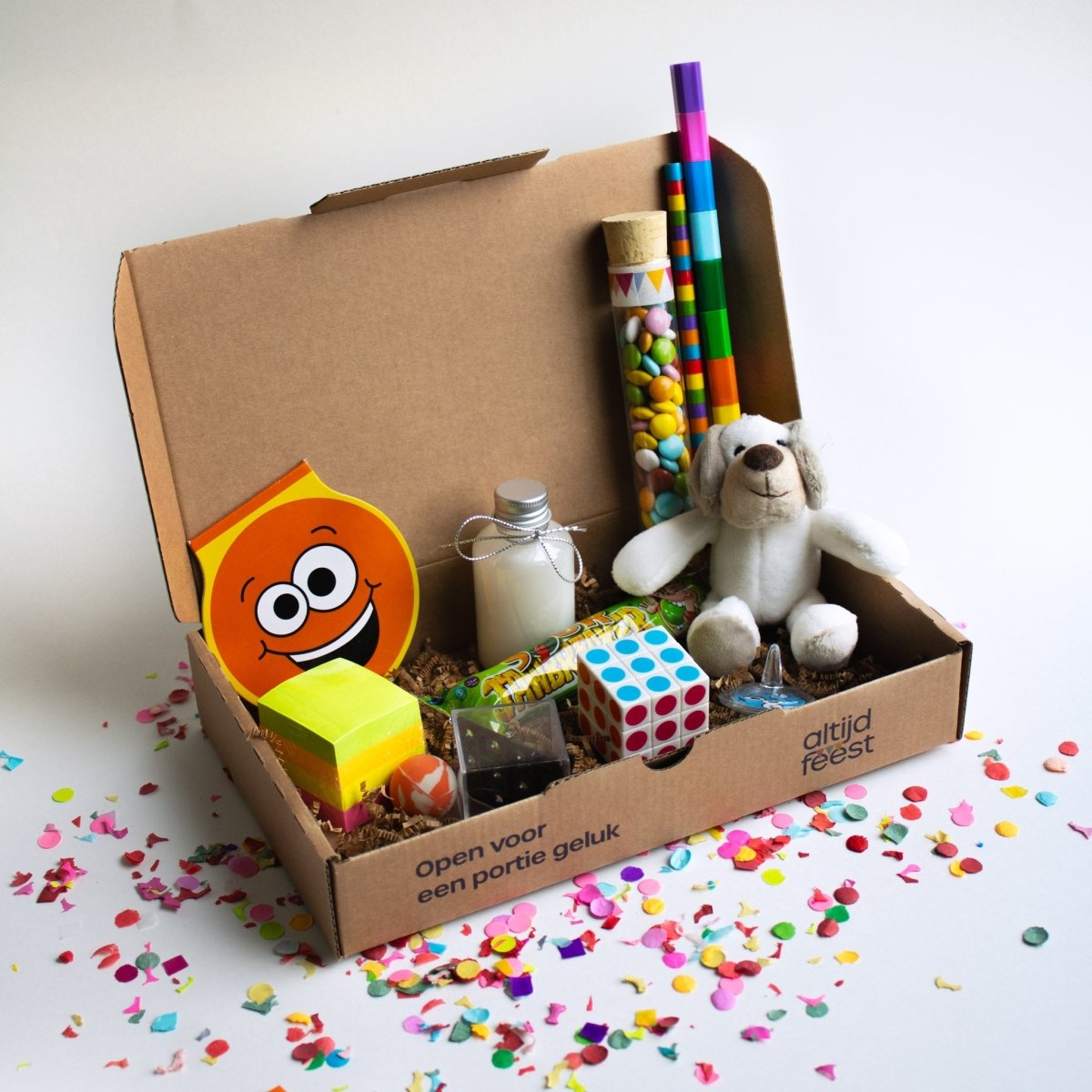 Tienerbox cadeaubox, relatiegeschenk,brievenbusgeluk kant en klare cadeauboxen