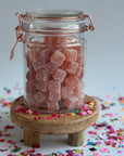 Snoep | gom | glas groot rosé Zalig zoet, verwenmomentje attentie babbyborrel